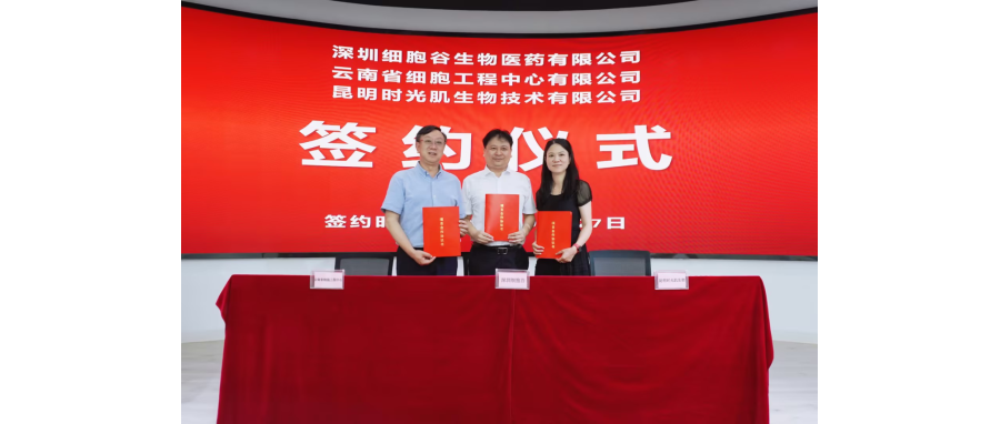 深圳凯发天生赢家一触即发首页生物医药有限公司、云南省细胞工程中心有限公司及昆明时光肌生物技术有限公司达成战略合作