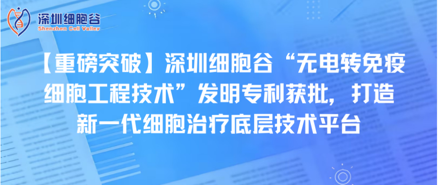 【重磅突破】深圳凯发天生赢家一触即发首页“无电转免疫细胞工程技术”发明专利获批，打造新一代细胞治疗底层技术平台